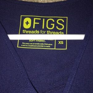 Xs navy blue scrub top